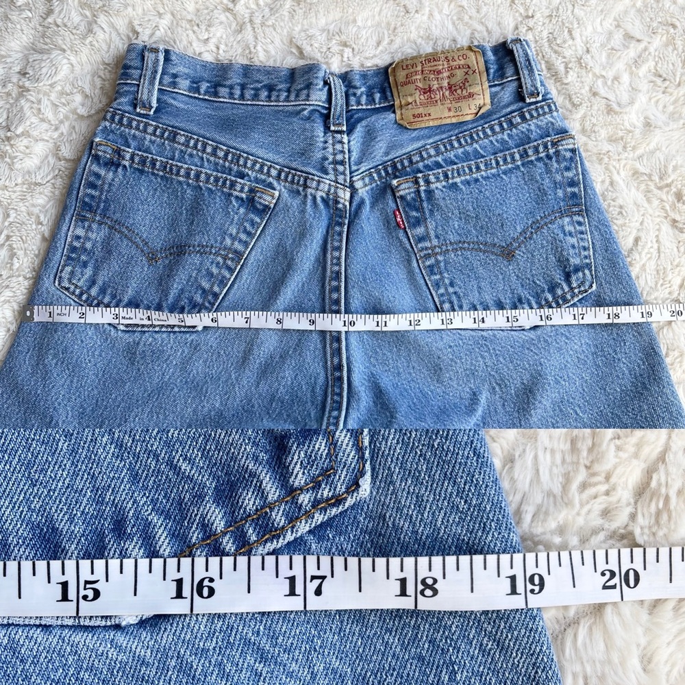 RARE tiny vintage Levi’s 501 stonewashed jeans 26 - Picture 7 of 17
